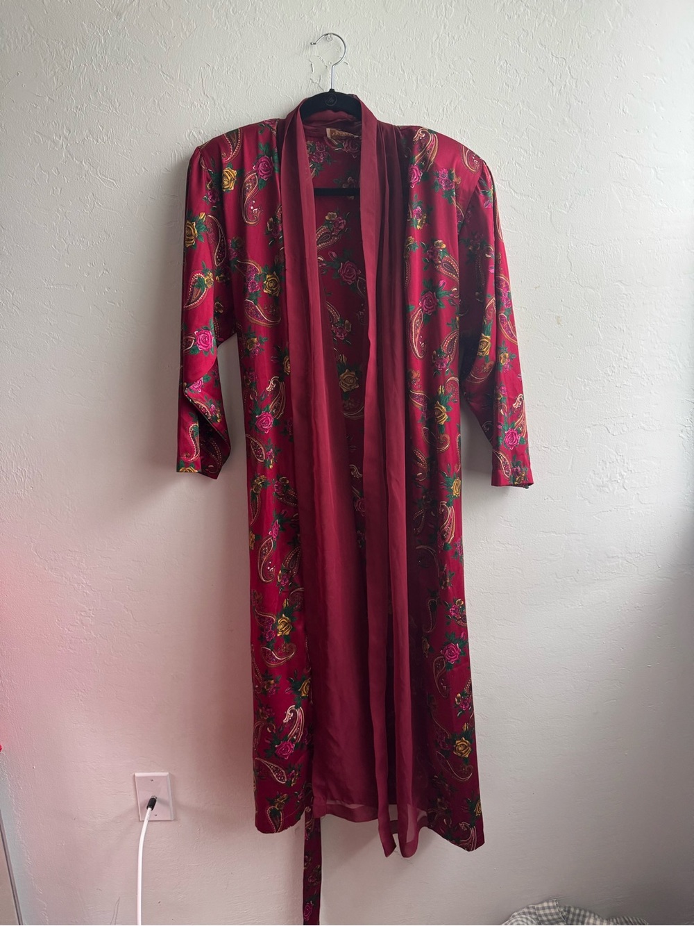 Victoria's Secret gold label Burgundy Floral  Robe